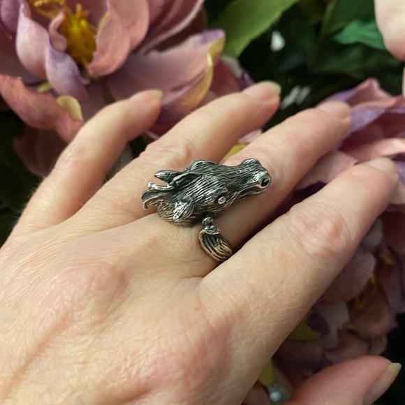 Vintage 70s Artisan SS Horse Head Equestrian Ring - Picture 11 of 12